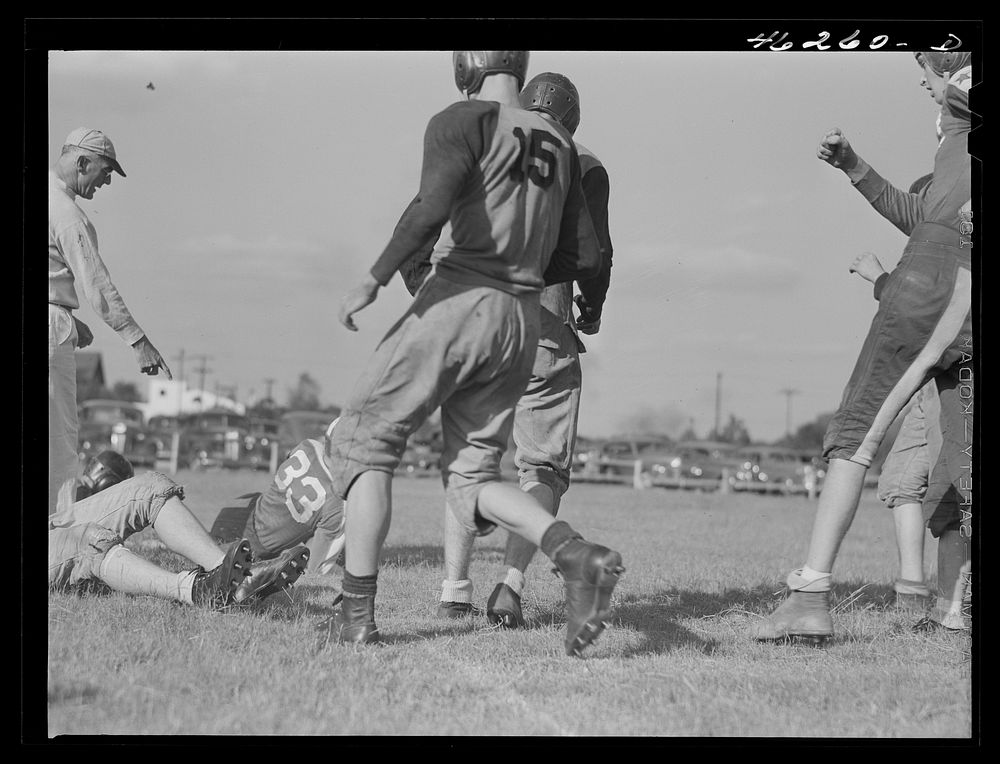 Greensboro, Greene County, Georgia. High school football game. Sourced from the Library of Congress.