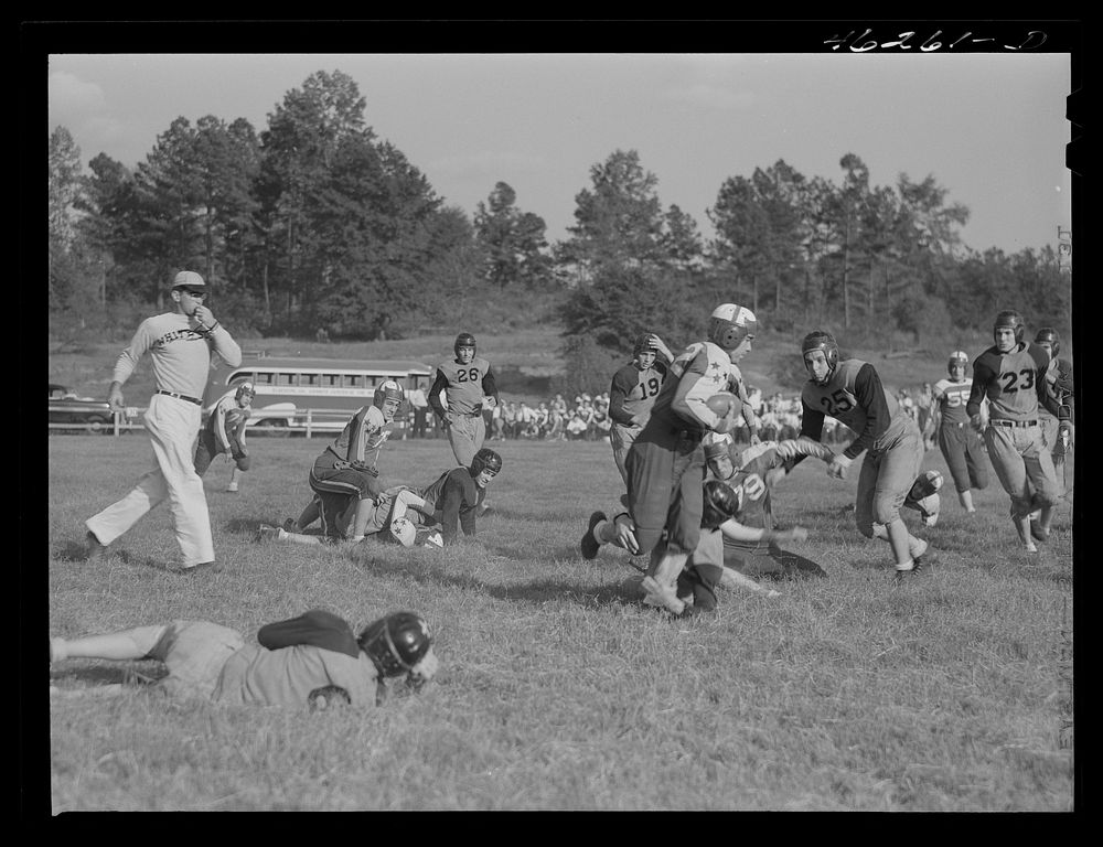 Greensboro, Greene County, Georgia. High school football game. Sourced from the Library of Congress.