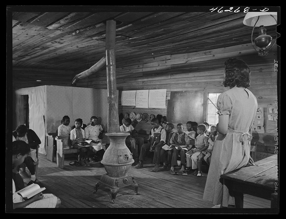 Veazy, Greene County, Georgia. The one-teacher  school, south of Greensboro. Sourced from the Library of Congress.