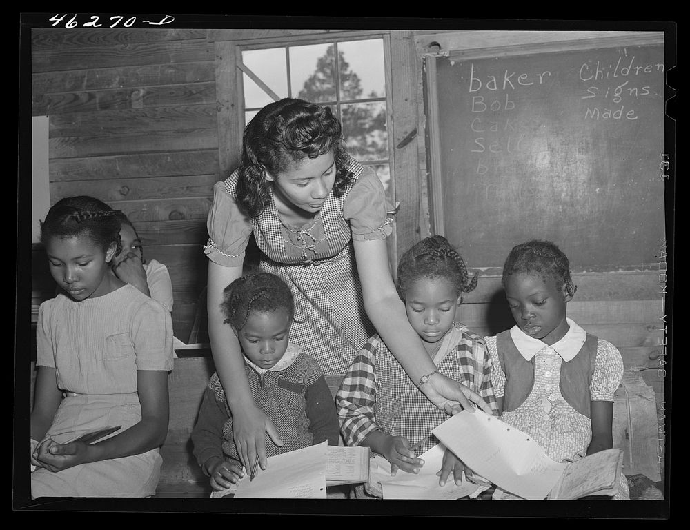 Veazy, Greene County, Georgia. The one-teacher  school, south of Greensboro. Sourced from the Library of Congress.