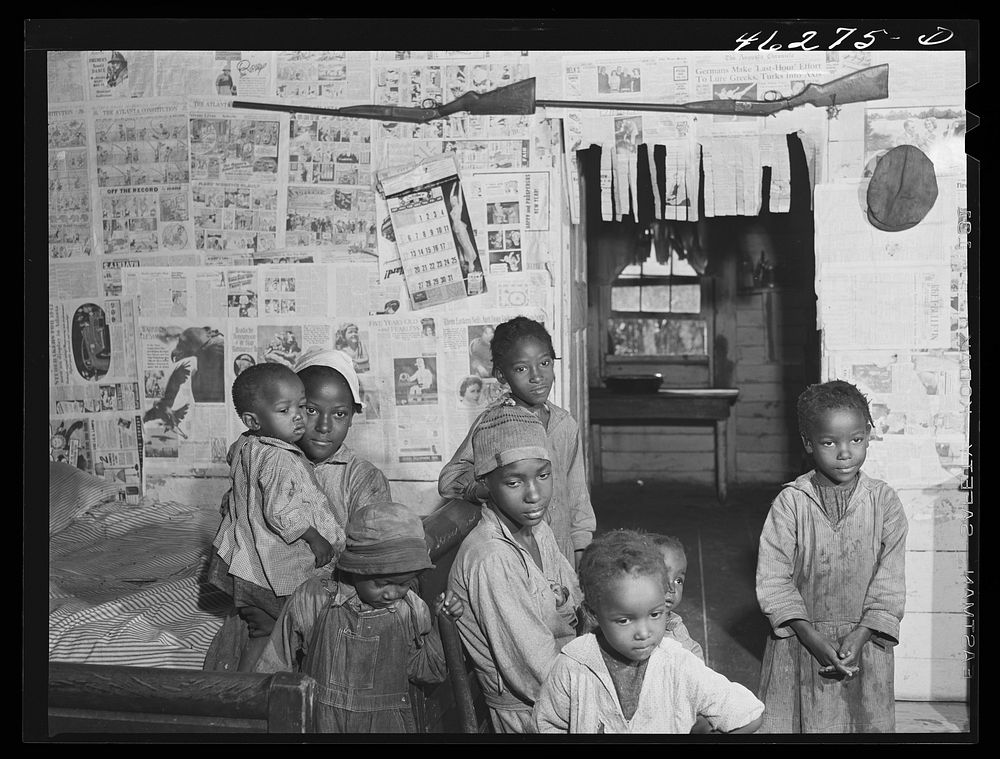 Oakland community, Greene County, Georgia (vicinity). The family of Gus Wright, FSA (Farm Security Administration) client.…