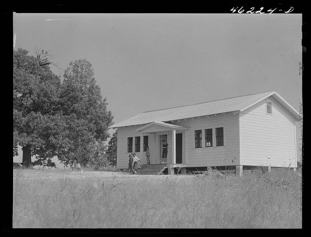 [Untitled photo, possibly related to: Oakland community, Greene County, Georgia (vicinity). One of the new schools for …