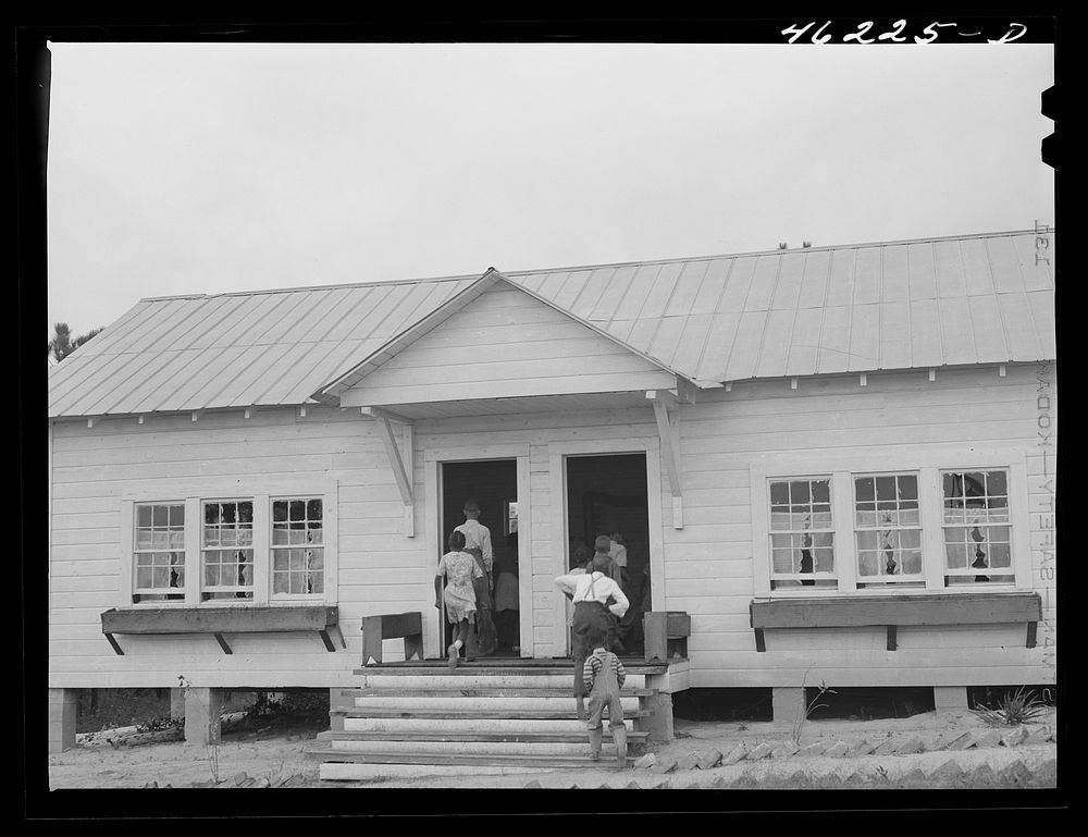 [Untitled photo, possibly related to: Mosquito Crossing, Greene County, Georgia. The new  school]. Sourced from the Library…