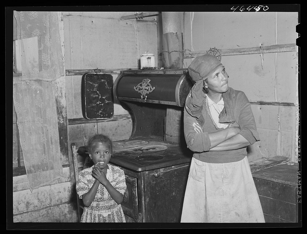 [Untitled photo, possibly related to: Mrs. Buck Grant FSA (Farm Security Administration) client, with her canned goods. Near…