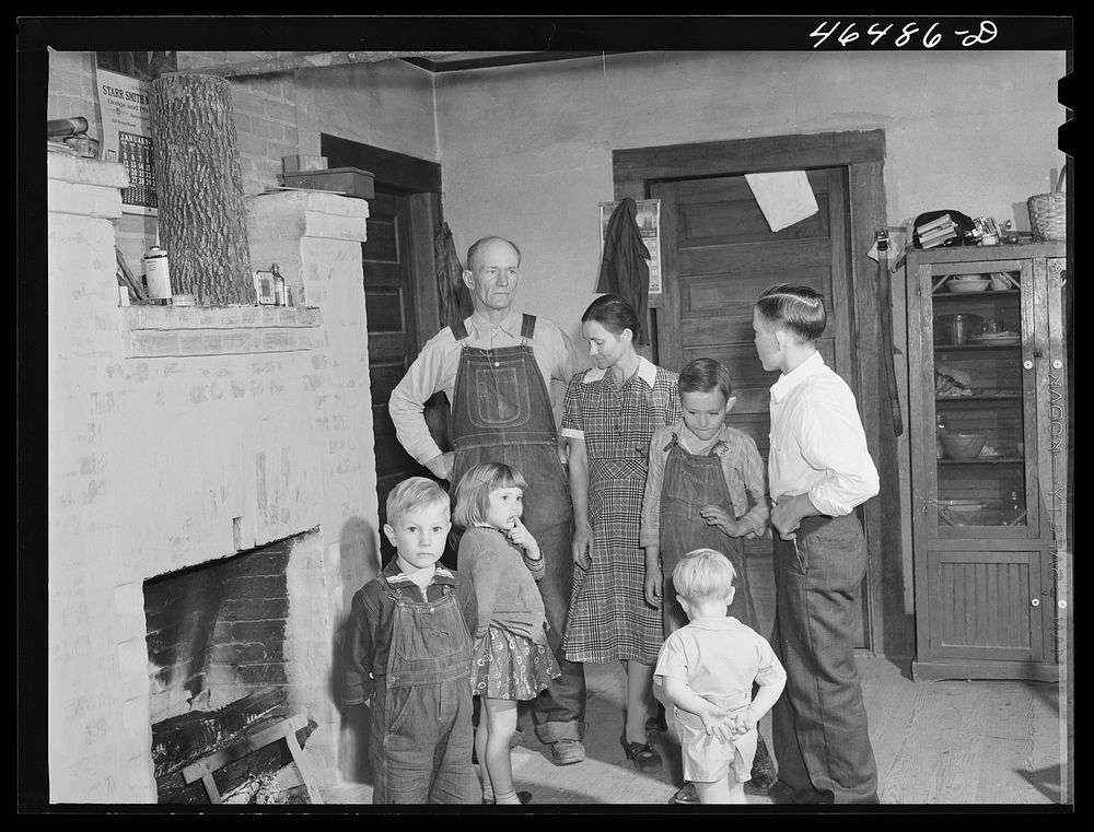 Mr. and Mrs. Wilks, and some of their children, FSA (Farm Security Administration) family near Union Point, Greene County…