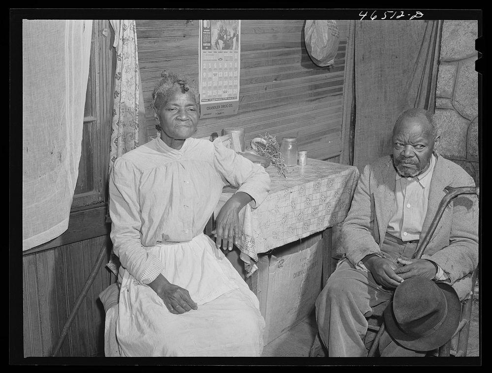 [Untitled photo, possibly related to: Mr. and Mrs. Jucius Catlan, old couple receiving old age pension. Greensboro, Greene…