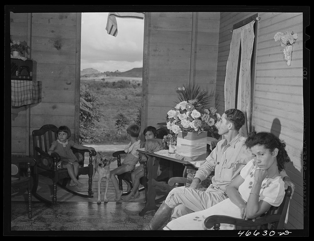 Manati, Puerto Rico (vicinity). In the home of the foreman of a sugar plantation. Sourced from the Library of Congress.