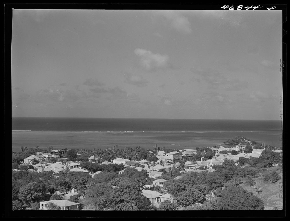 Christiansted, Saint Croix, Virgin Islands (vicinity). General view of the sea coast. Sourced from the Library of Congress.