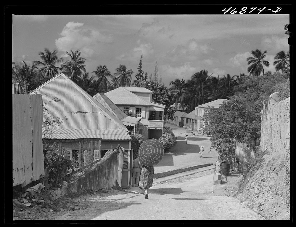 Christiansted, Saint Croix Island, Virgin Islands. Street scene. Sourced from the Library of Congress.