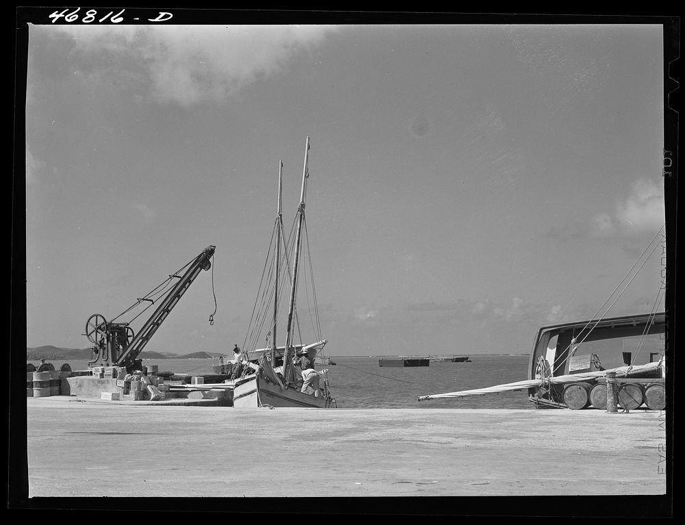 [Untitled photo, possibly related to: Christiansted, Saint Croix Island, Virgin Islands. At the waterfront]. Sourced from…