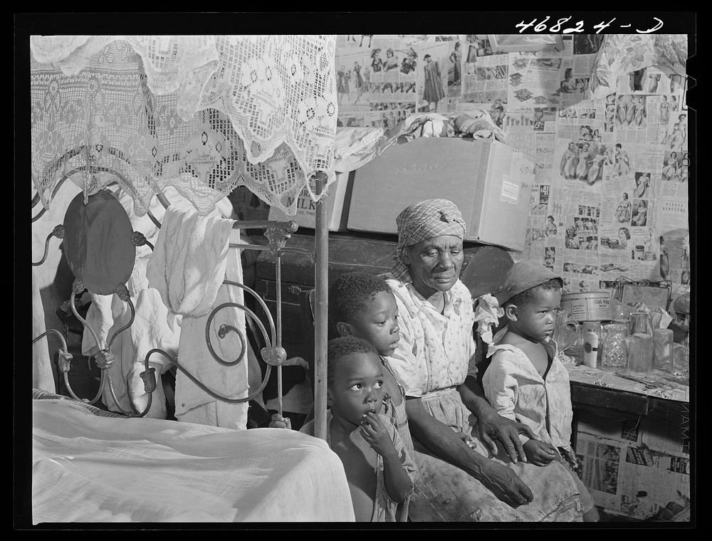Christiansted, Saint Croix Island, Virgin Islands (vicinity). Family living in one of the slum "villages" which were…