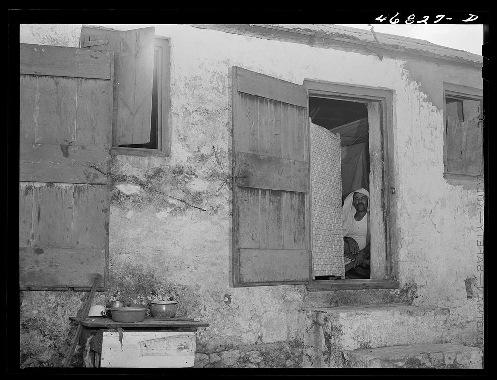 Christiansted, Saint Croix Island, Virgin Islands (vicinity). At one of the slum "villages". Sourced from the Library of…