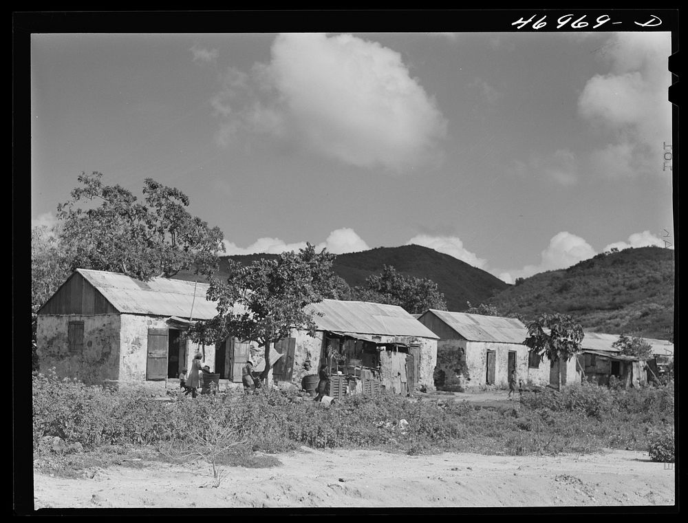 Frederkiksted (vicinity), Saint Croix Island, Virgin Islands. One of the slum villages. Sourced from the Library of Congress.