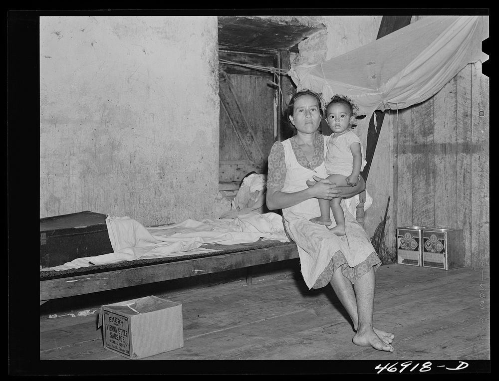 [Untitled photo, possibly related to: Saint Croix Island, Virgin Islands. Puerto Rican woman and her children, FSA (Farm…