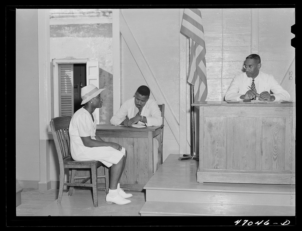 Frederiksted, Saint Croix Island, Virgin Islands. Court day. Sourced from the Library of Congress.