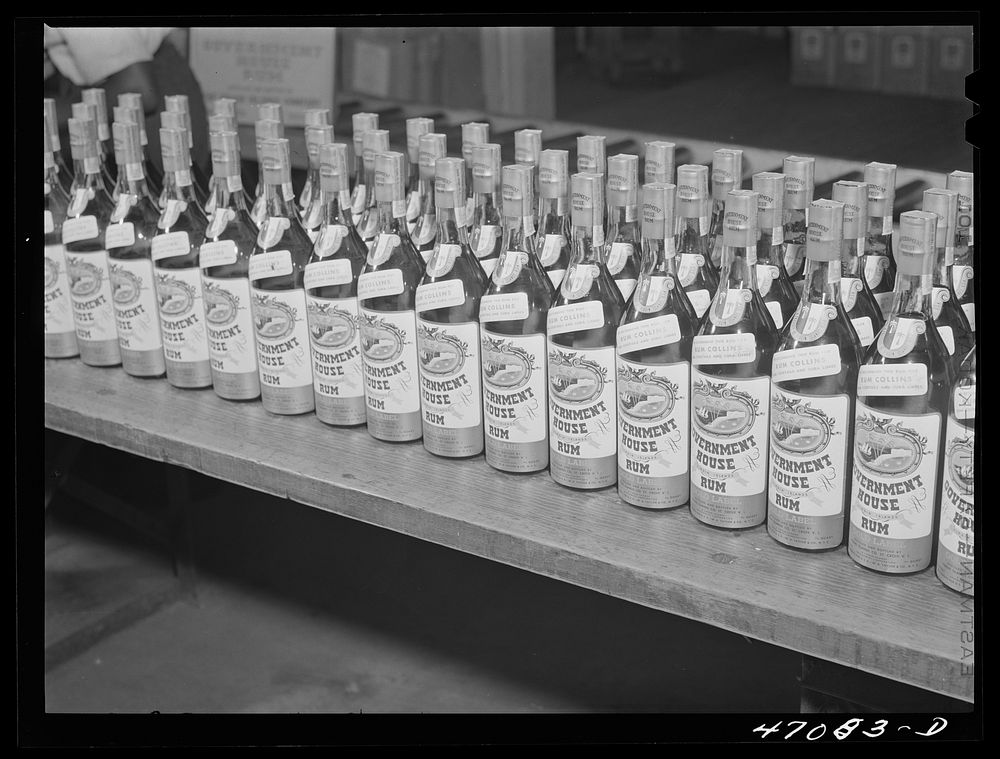 Christiansted, Saint Croix Island, Virgin Islands (vicinity). Government House rum, manufactured by the Virgin Islands…