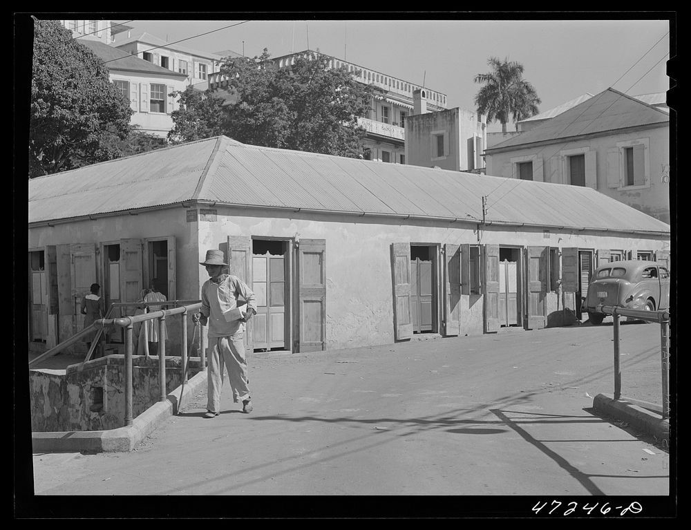 Charlotte Amalie, Saint Thomas Island, Virgin Islands. A street. Sourced from the Library of Congress.