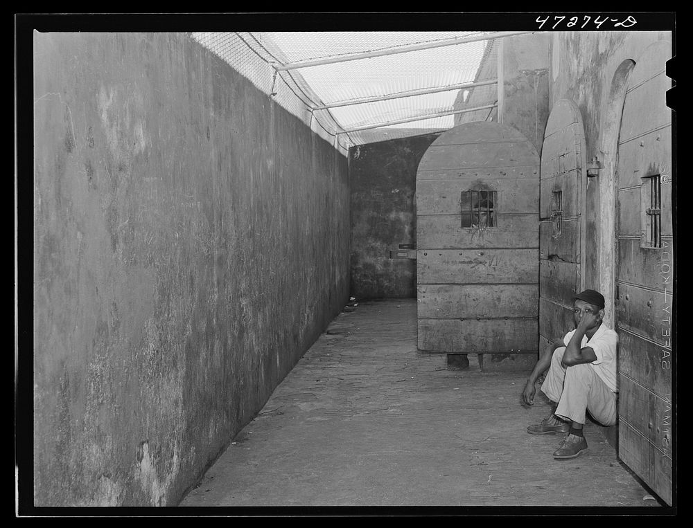 [Untitled photo, possibly related to: Charlotte Amalie, Saint Thomas Island, Virgin Islands. Inside the prison of the old…