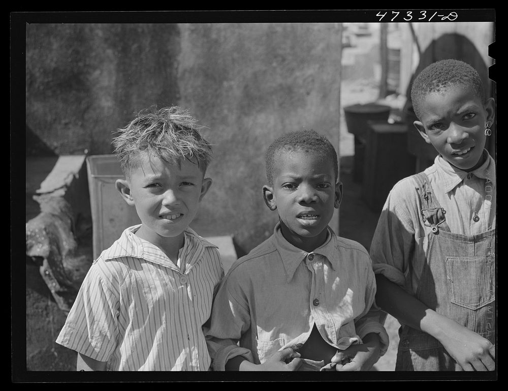 Charlotte Amalie, Saint Thomas Island, Virgin Islands. Children living in one of the slum sections. Sourced from the Library…