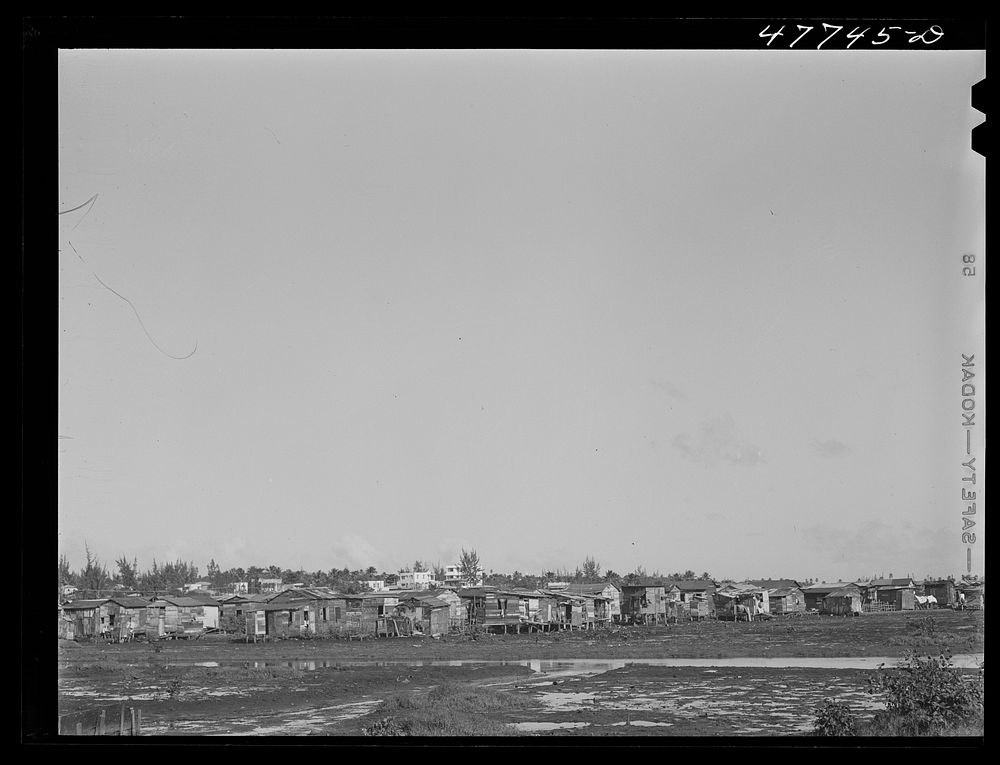 San Juan, Puerto Rico. A section of the huge slum area known as "El Fangitto" ("the mud"). Sourced from the Library of…