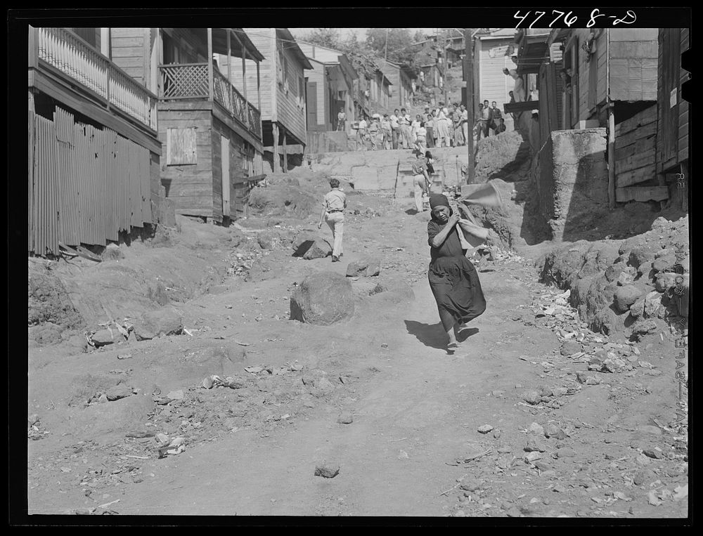 Yauco, Puerto Rico. Slum area in the coffee town. Sourced from the Library of Congress.