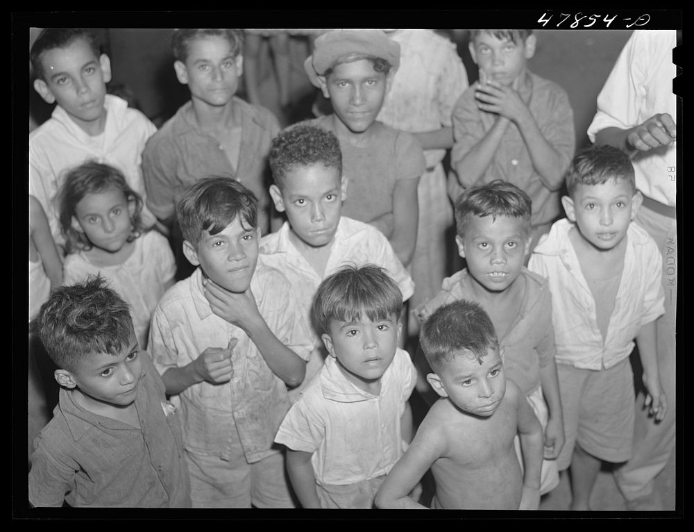 Guayanilla, Puerto Rico. Children of sugar workers in a company town near the mill. Sourced from the Library of Congress.