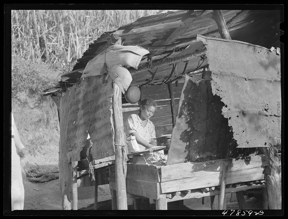 Yauco, Puerto Rico. Kitchen of a FSA (Farm Security Administration) borrower's house in the hills. Sourced from the Library…