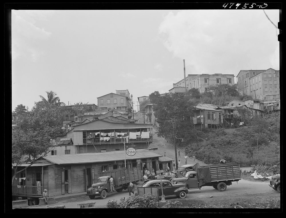 Lares, Puerto Rico. A street in the town. Sourced from the Library of Congress.