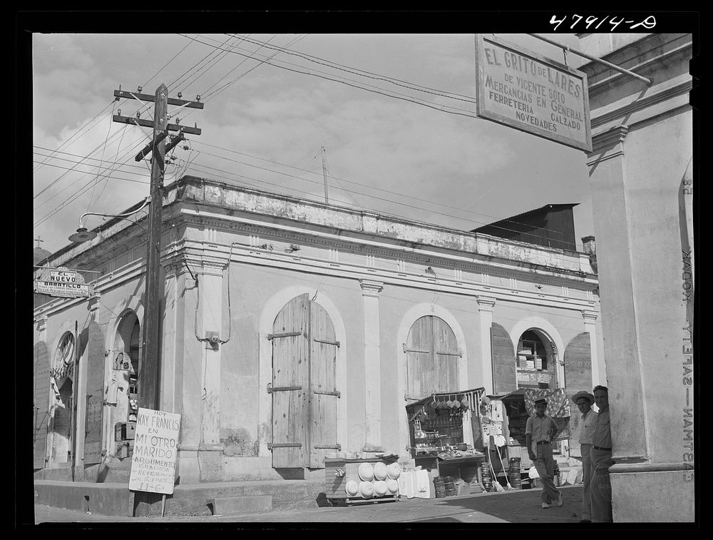 Lares, Puerto Rico. Street scene. Sourced from the Library of Congress.