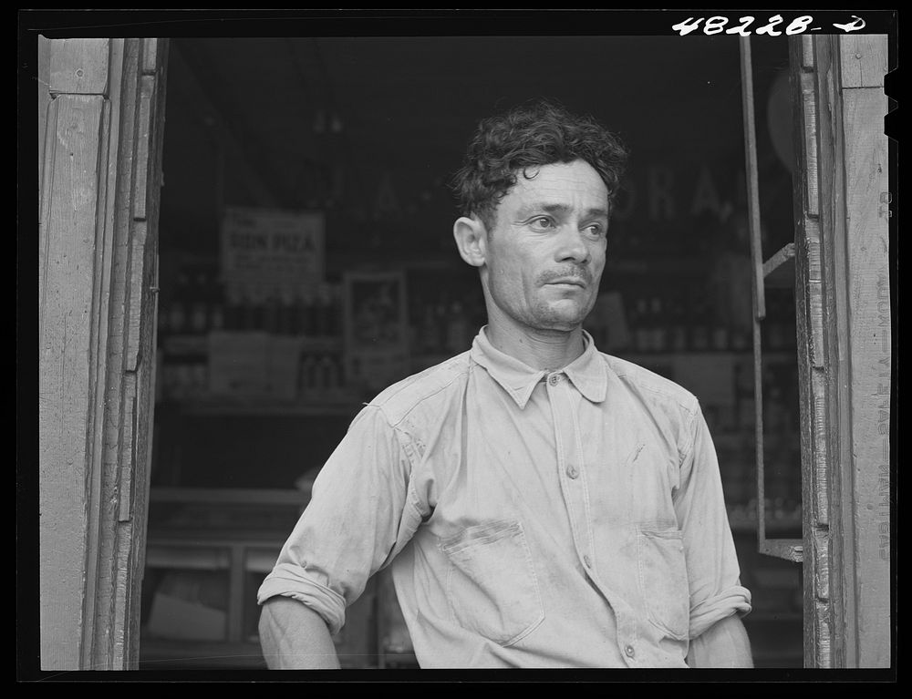 Manati (vicinity), Puerto Rico. Storekeeper on a road near Manati. Sourced from the Library of Congress.