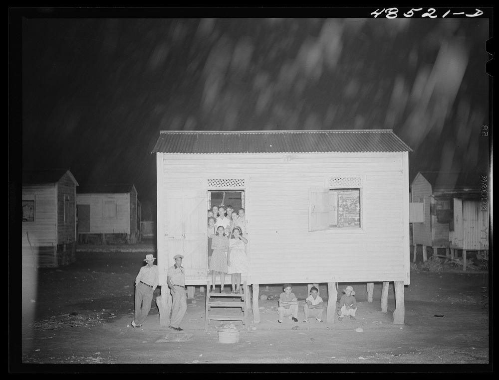 Guayanilla, Puerto Rico. One of the houses in the company village for sugar cane workers. Sourced from the Library of…