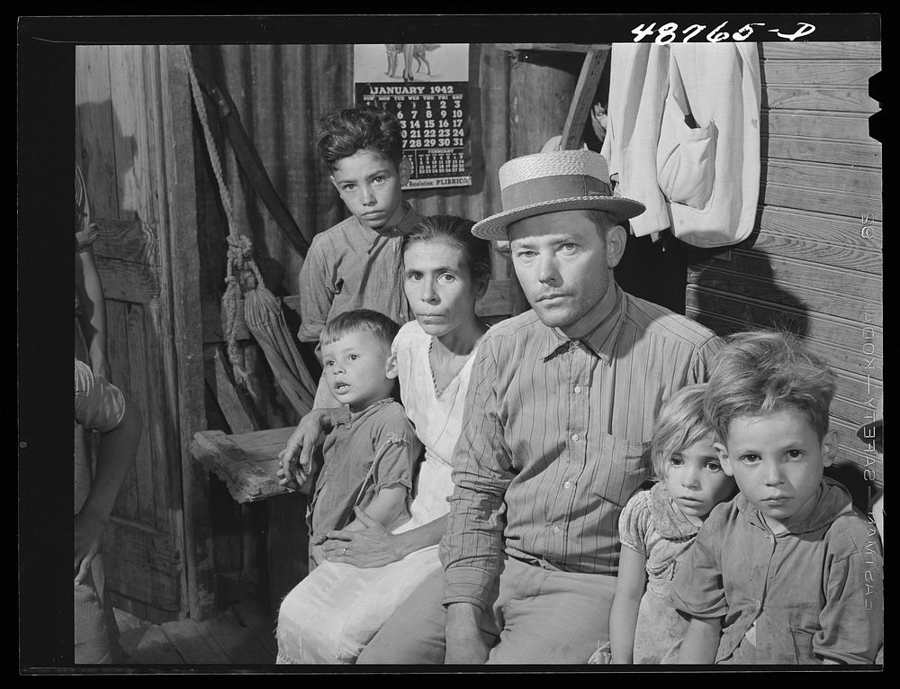 Caguas, Puerto Rico (vicinity). Farmer's family. Sourced from the Library of Congress.