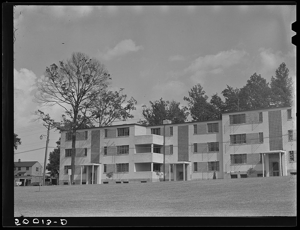 Apartments. Greenbelt, Maryland. Sourced from the Library of Congress.
