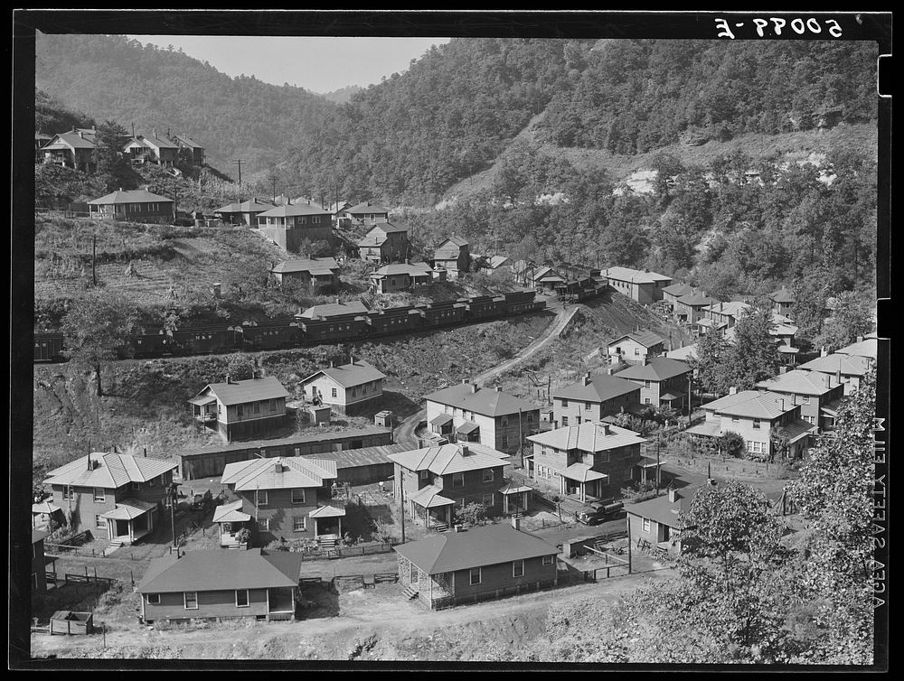Coal mining community near Welch, West Virginia. Sourced from the Library of Congress.