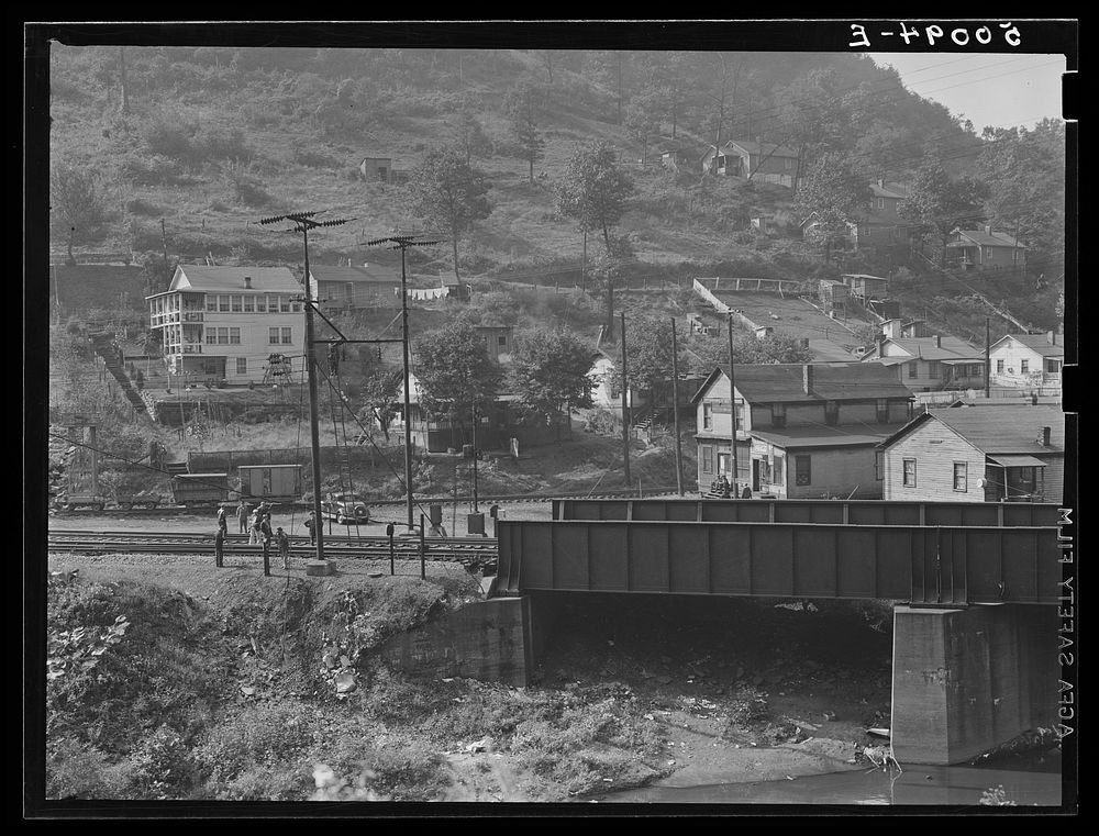 Section of coal mining town near Welch, West Virginia. Sourced from the Library of Congress.