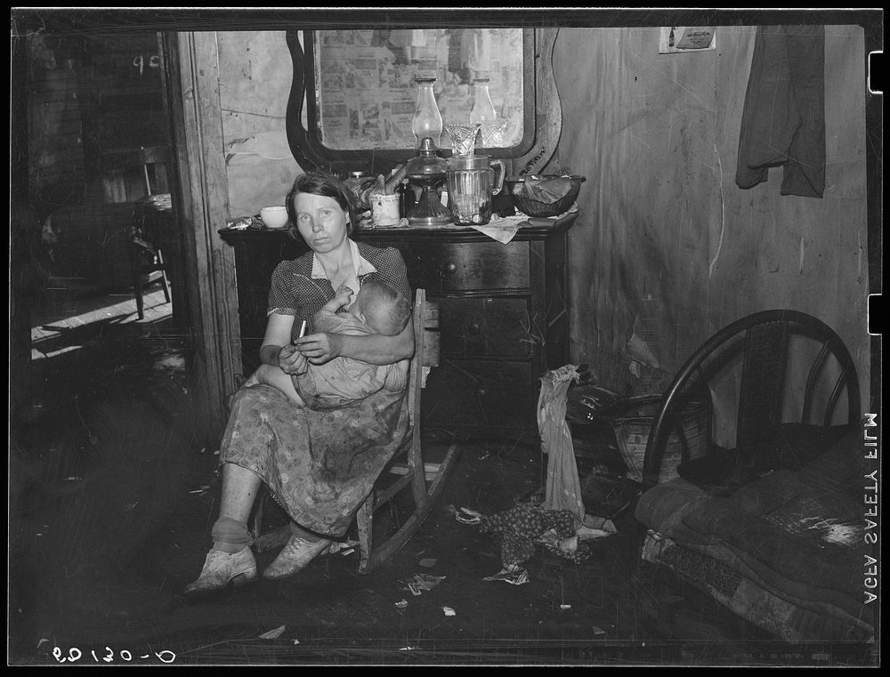 [Untitled photo, possibly related to: Home in Charleston, West Virginia. Mother has TB, father works on WPA (Work Progress…