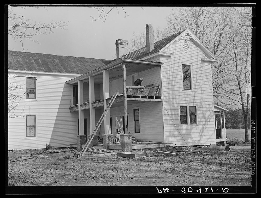 Home being remodeled for rehabilitation client (Mr. Brooks) near Raleigh, North Carolina. Sourced from the Library of…
