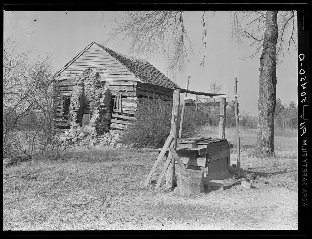 Old well and weaving house on farm purchased for rehabilitation clients near Raleigh, North Carolina. Sourced from the…
