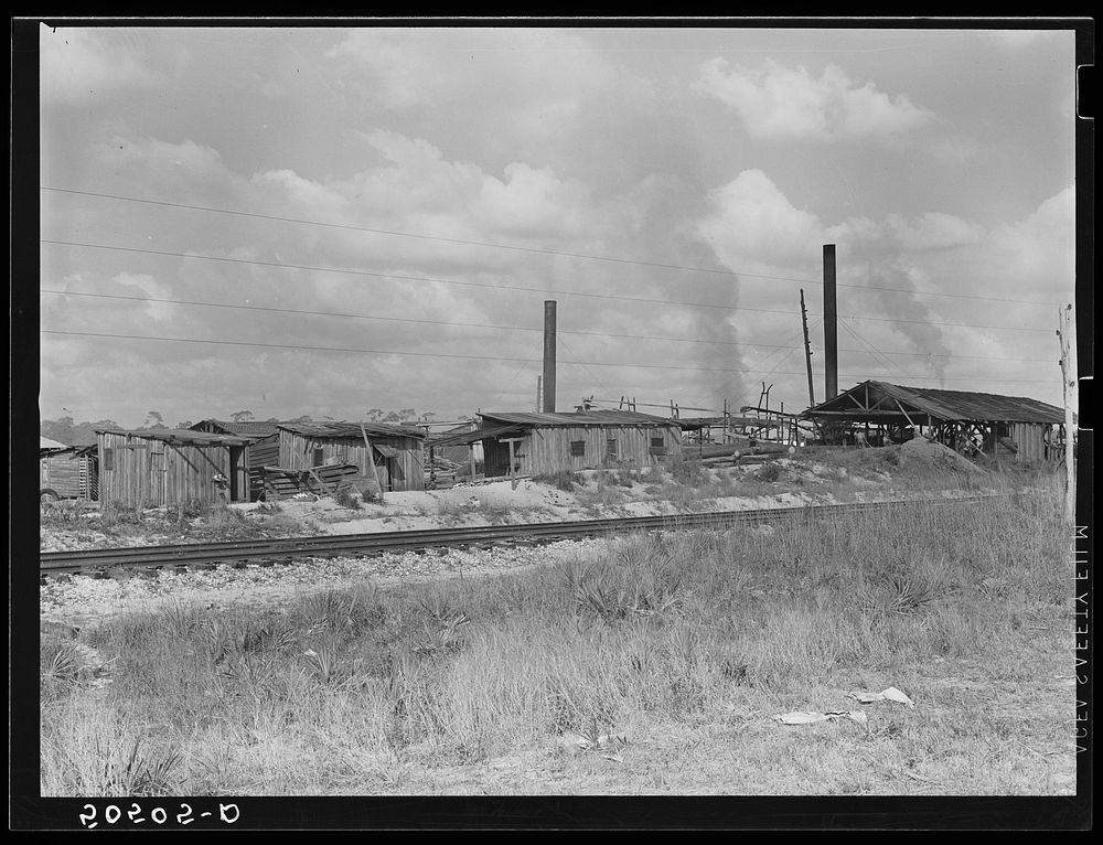 Small sawmill, Childs, Florida. Owned by "wealthy" man, Mr. Warren, in Fort Meade, Florida.  workers build their own shacks…