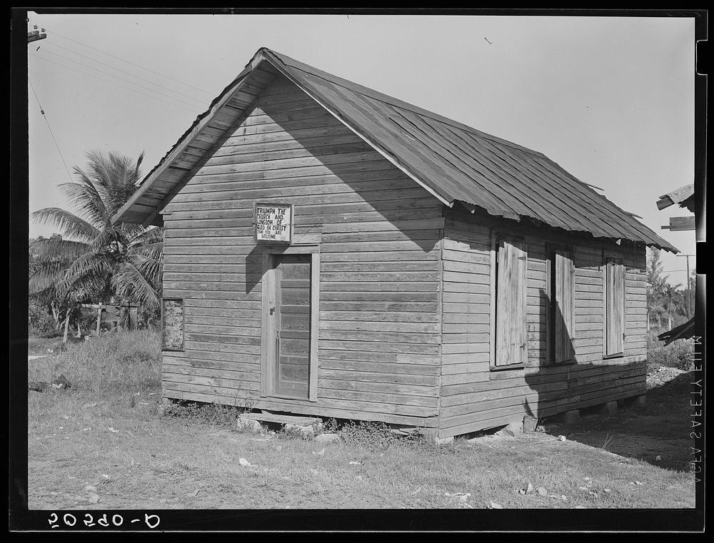 Church in  section. Homestead, Florida. Sourced from the Library of Congress.