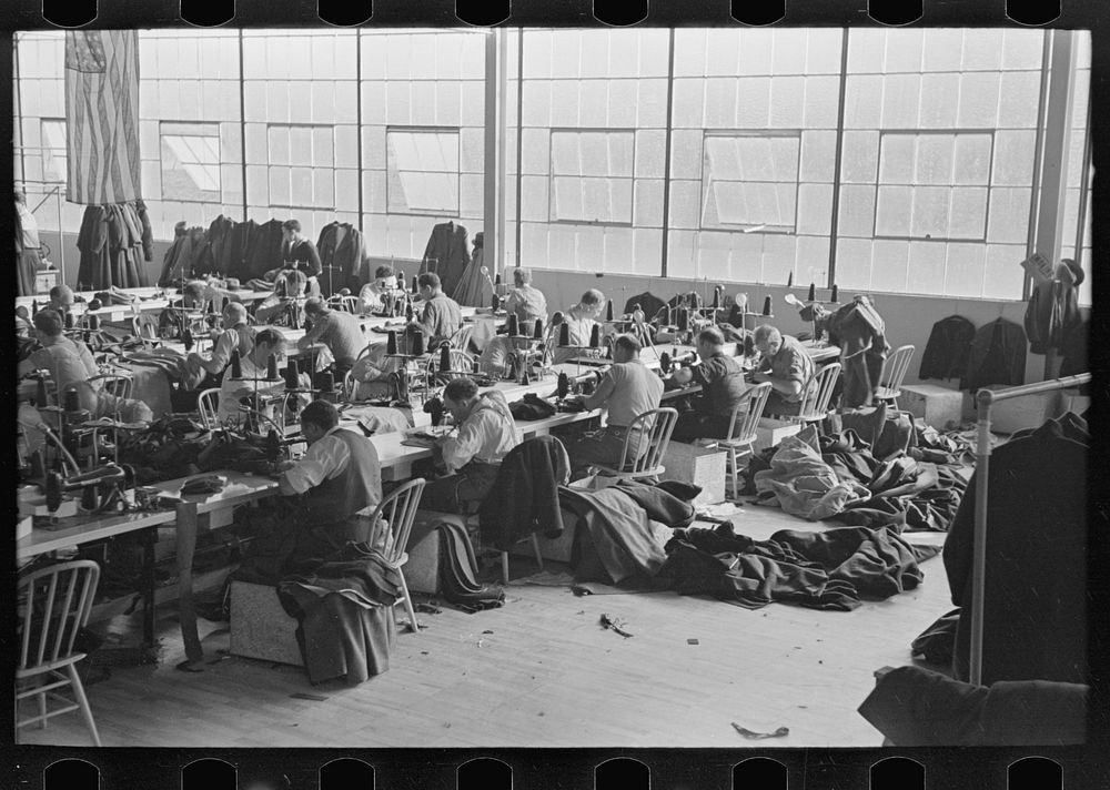Some of the operators in the cooperative garment factory at Jersey Homesteads, Hightstown, New Jersey by Russell Lee