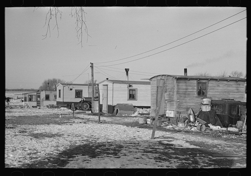 Part of "Shantytown," Spencer, Iowa by Russell Lee