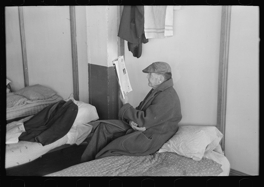 Type of man in homeless men's bureau, Sioux City, Iowa by Russell Lee