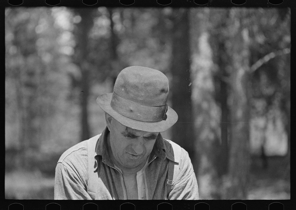 [Untitled photo, possibly related to: Resident of Mansfield, Michigan, an abandoned mining town] by Russell Lee