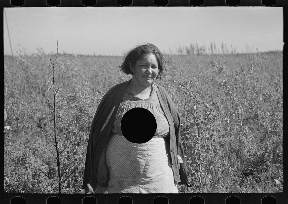 [Untitled photo, possibly related to: Indian woman, near Little Fork, Minnesota] by Russell Lee