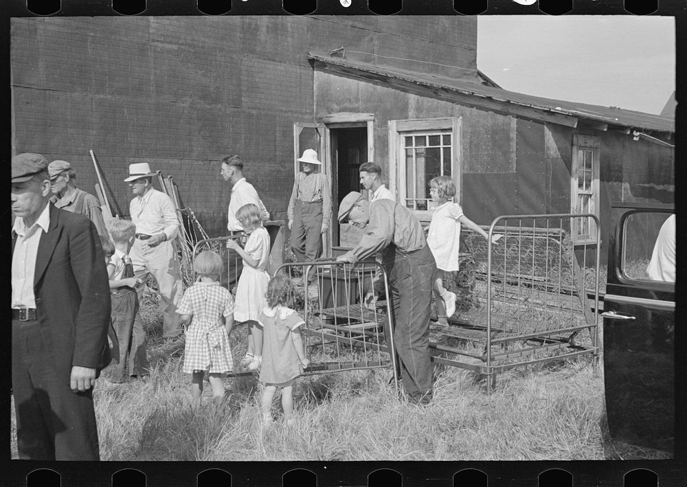 [Untitled photo, possibly related to: S.W. Sparlin who sold his "worldly possessions" at auction, Orth, Minnesota] by…