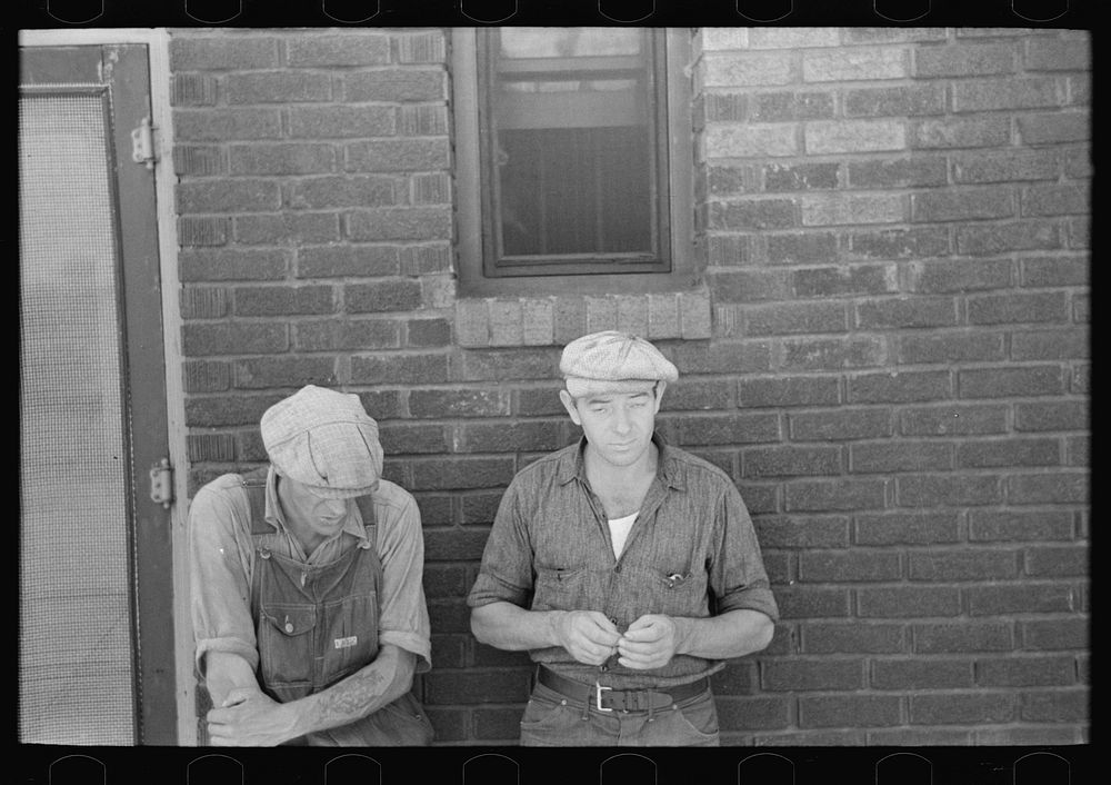 Two unemployed men, Gateway District, Minneapolis, Minnesota by Russell Lee