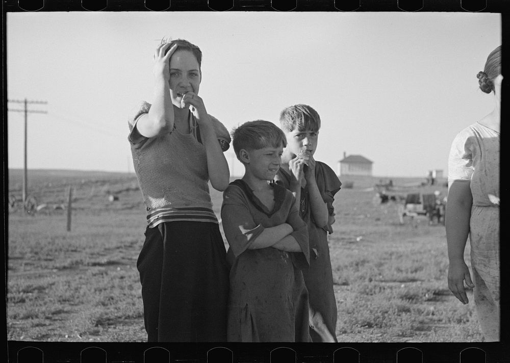 [Untitled photo, possibly related to: Oldest daughter of Floyd Peaches. Near Williston, North Dakota] by Russell Lee