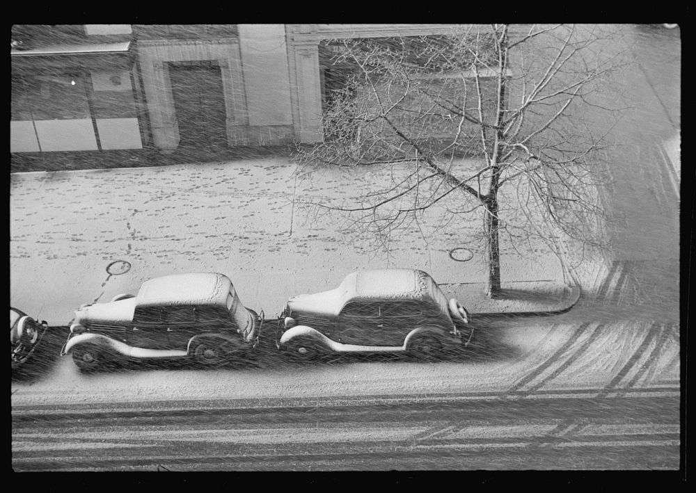 Snow storm, Washington, D.C. by Russell Lee