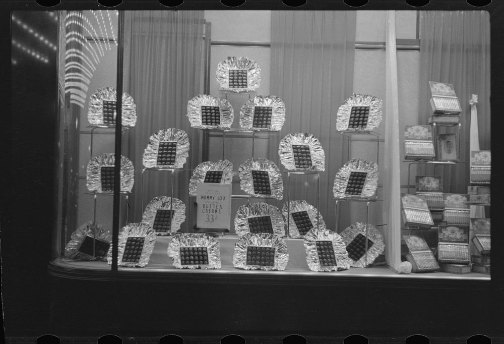 Window of drug store, Washington, D.C. by Russell Lee